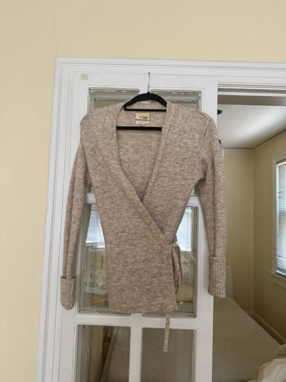 Aritzia Cozy Wrap Pullover Sweater - Cream